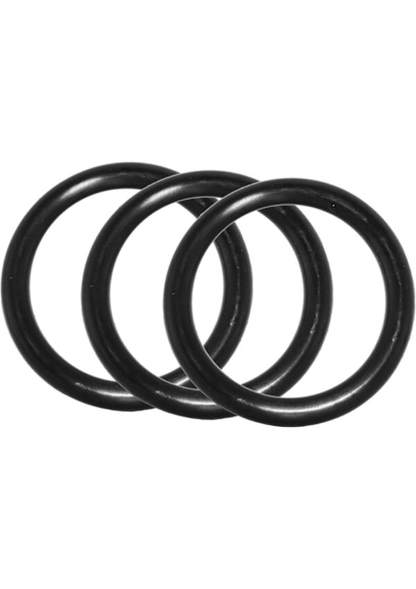 Performance VS1 Pure Premium Silicone Cock Rings (3 Pack) - Medium - Black - Image 2