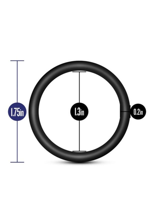 Performance VS1 Pure Premium Silicone Cock Rings (3 Pack) - Medium - Black - Image 4