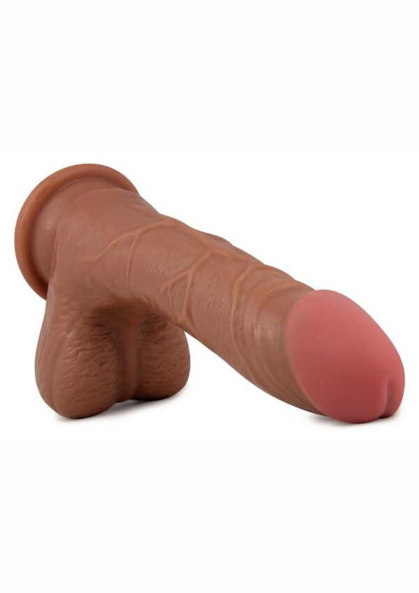 X5 Grinder Dildo with Balls 8.5in - Caramel - Image 2