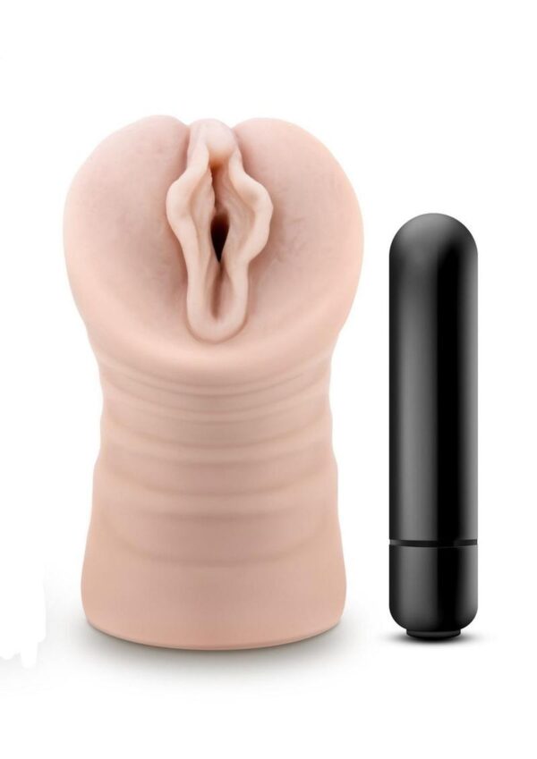 EnLust Destini Dual End Vibrating Stroker - Pussy - Vanilla - Image 2