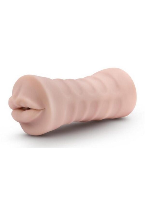 EnLust Nicole Dual End Vibrating Stroker - Mouth - Vanilla - Image 3