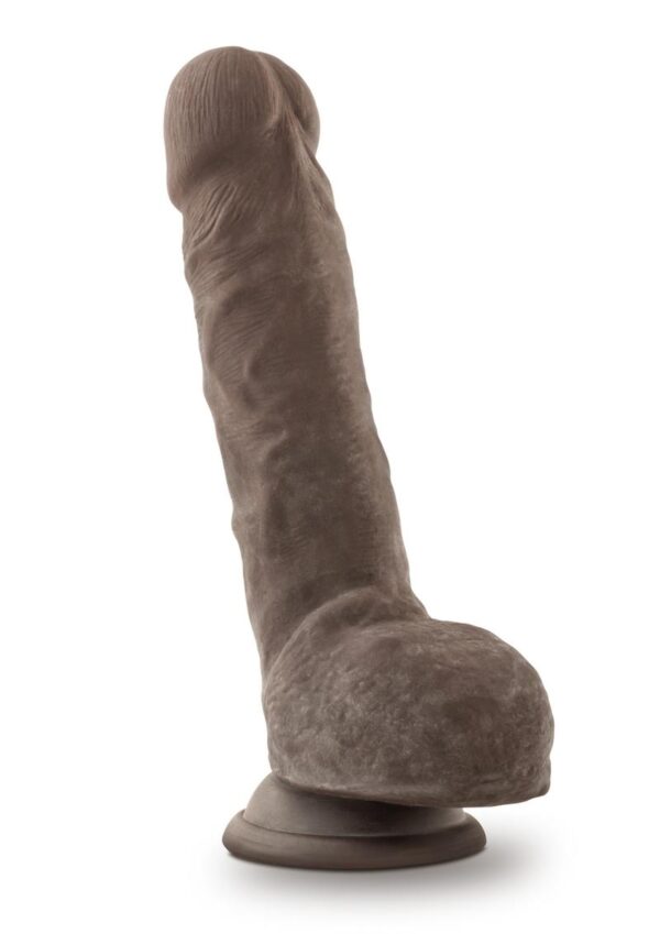 Au Naturel Sensa Feel Dildo with Suction Cup 9in - Chocolate - Image 2
