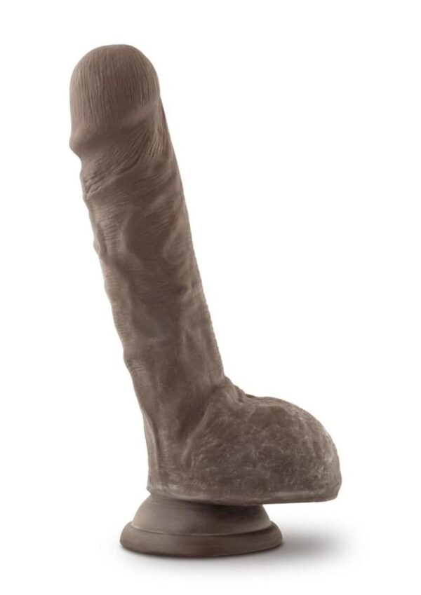 Au Naturel Sensa Feel Dildo with Suction Cup 9in - Chocolate - Image 3