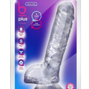 B Yours Plus Hearty N` Hefty Realistic Dildo with Suction Cup - Clear