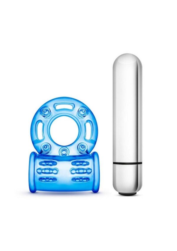 Stay Hard Vibrating Bull Ring - Blue - Image 3