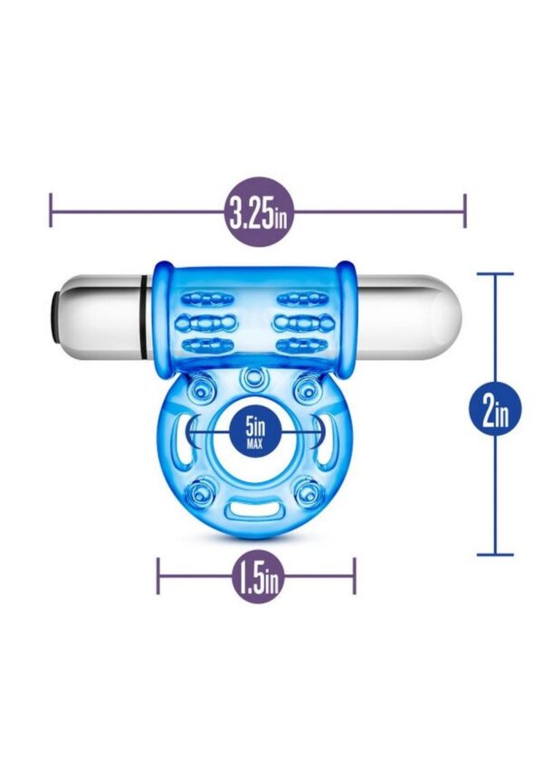 Stay Hard Vibrating Bull Ring - Blue - Image 4
