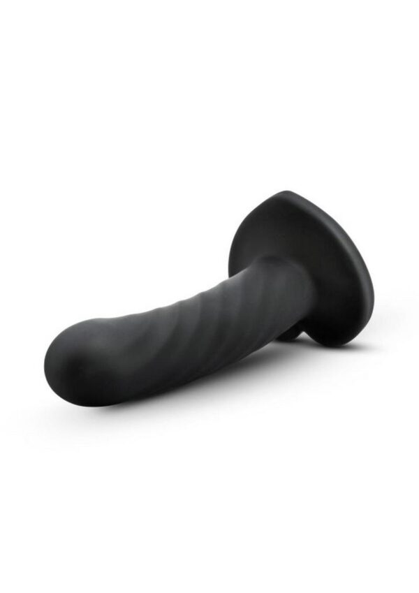 Temptasia Twist Silicone Dildo 5.5in - Medium - Black - Image 3