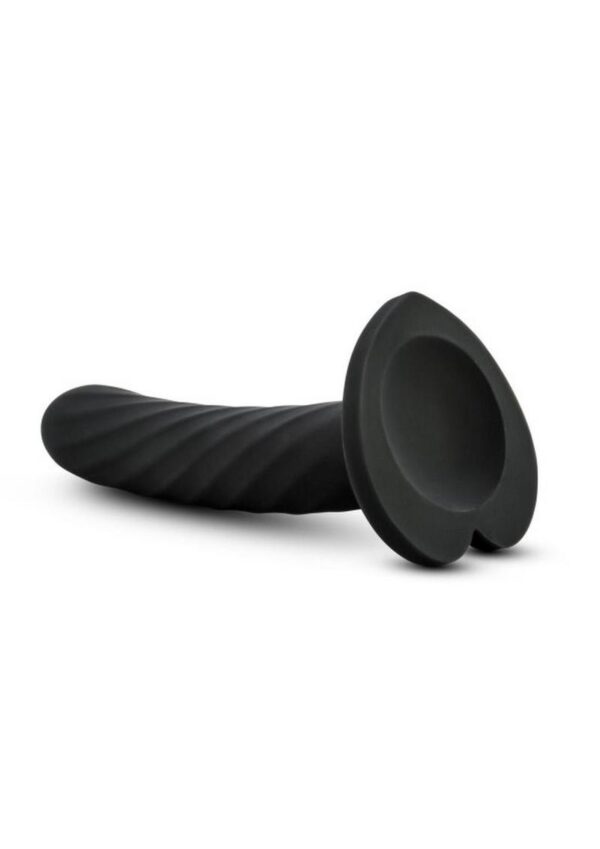 Temptasia Twist Silicone Dildo 5.5in - Medium - Black - Image 4