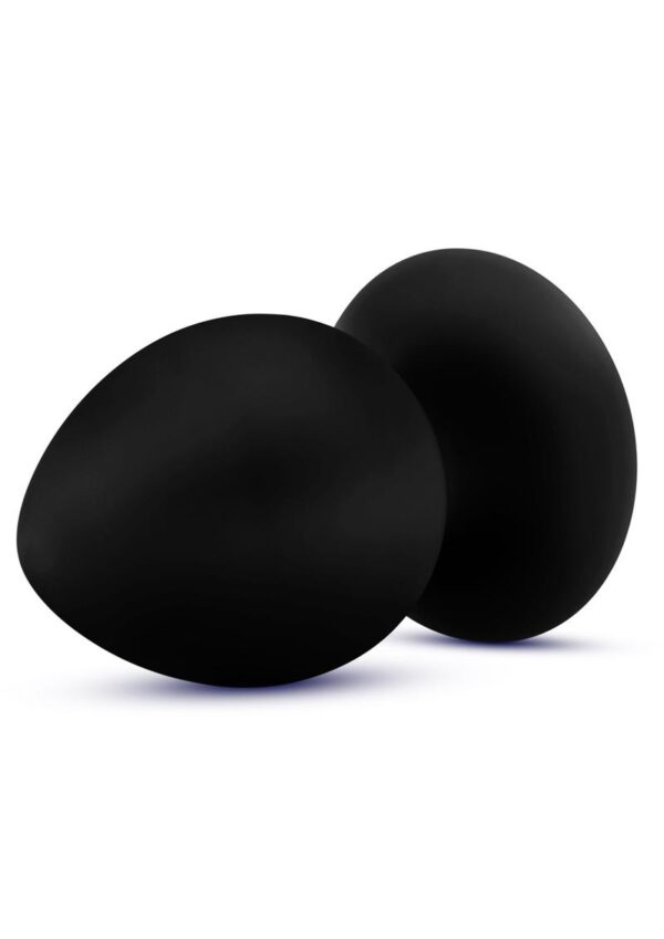 Anal Adventures Platinum Silicone Anal Stout Plug - Medium - Black - Image 3