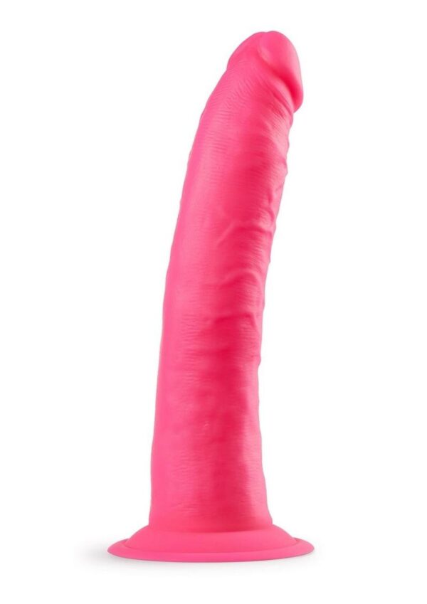 Neo Elite Silicone Dual Density Dildo 7.5in - Neon Pink - Image 2