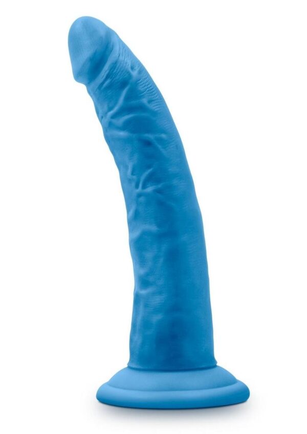 Neo Elite Silicone Dual Density Cock 7.5in - Neon Blue - Image 2