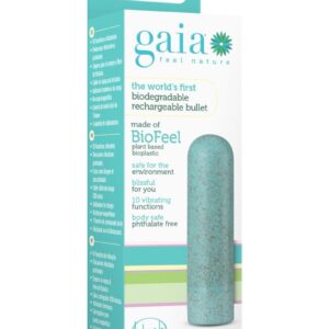 Gaia Eco Rechargeable Bullet Vibrator - Aqua
