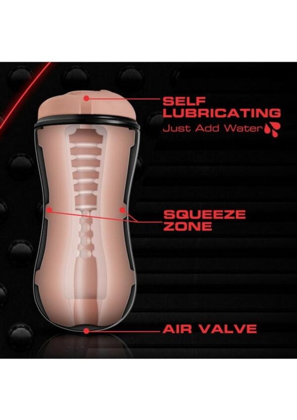 M for Men Soft and Wet Self Lubricating Masturbator Cup Ridge/Orb - Pussy - Vanilla - Image 4