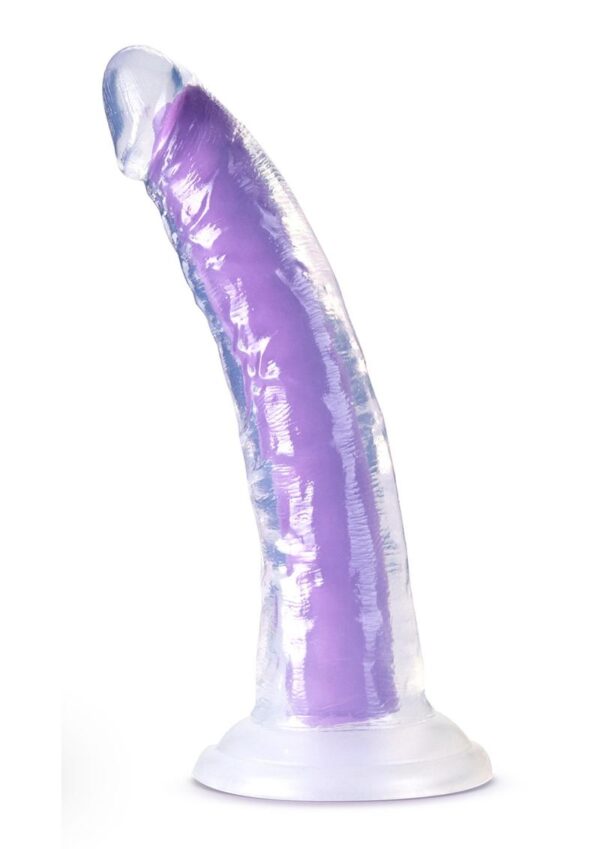 Neo Elite Glow In The Dark Light Silicone Dual Dense Dildo 7in - Neon Purple - Image 2