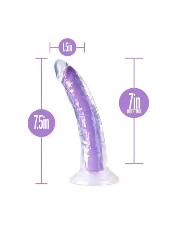 Neo Elite Glow In The Dark Light Silicone Dual Dense Dildo 7in - Neon Purple - Image 4