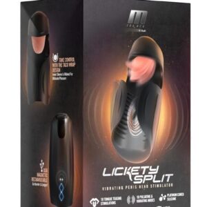 M For Men Lickety Split Rechargeable Vibrating Penis Head Stimulator - Black