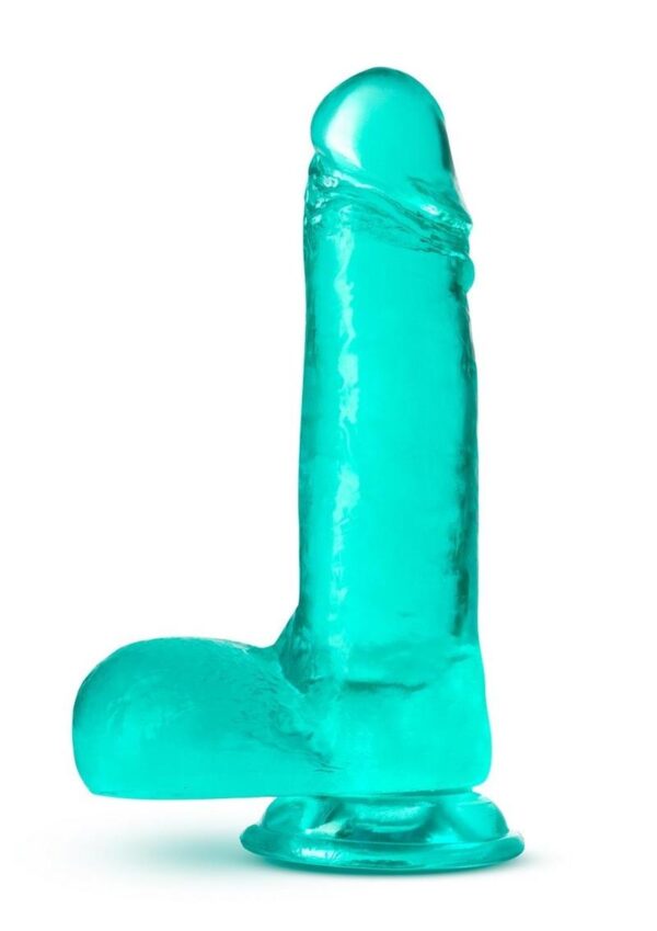 B Yours Plus Rock n` Roll Realistic Dildo with Balls 7.25in - Teal - Image 2
