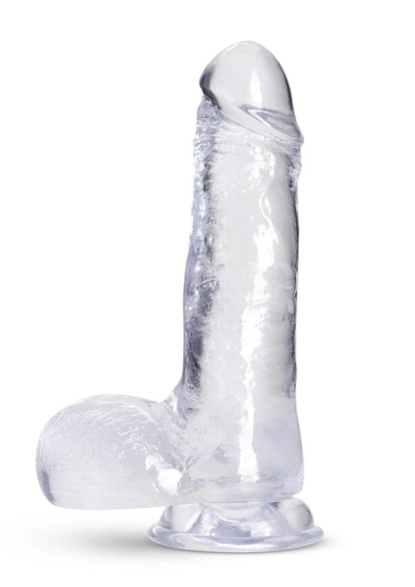 B Yours Plus Rock n` Roll Realistic Dildo with Balls 7.25in - Clear - Image 2