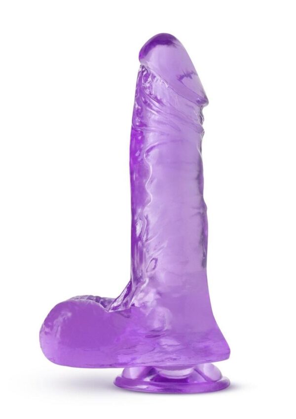 B Yours Plus Ram n` Jam Realistic Dildo with Balls 8in - Purple - Image 2