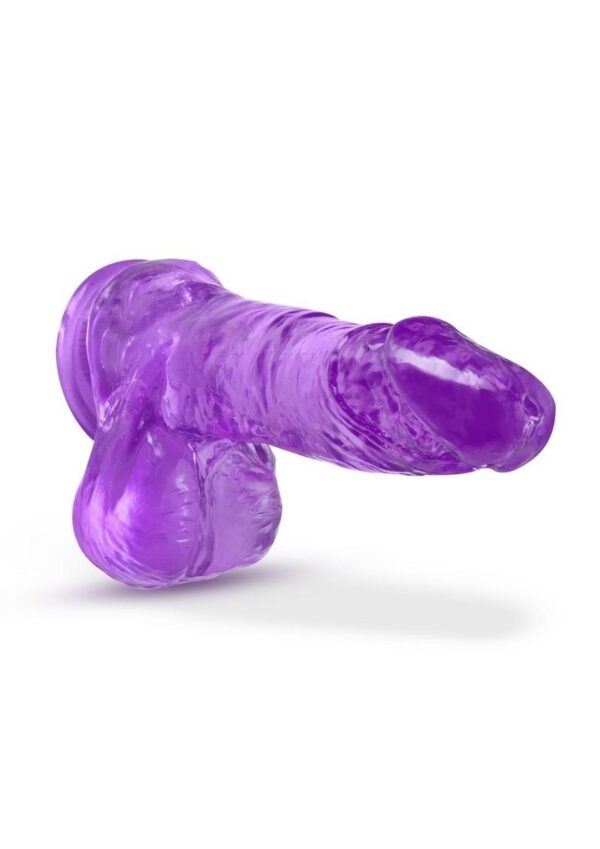 B Yours Plus Ram n` Jam Realistic Dildo with Balls 8in - Purple - Image 3