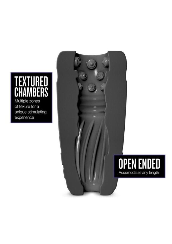 M Elite Platinum Gript Silicone Dual End Masturbator - Black - Image 4