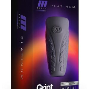 M Elite Platinum Gript Silicone Dual End Masturbator - Black