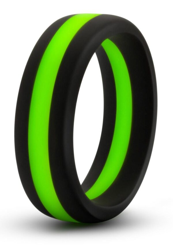 Performance Silicone Go Pro Cock Ring - Black/Green - Image 2