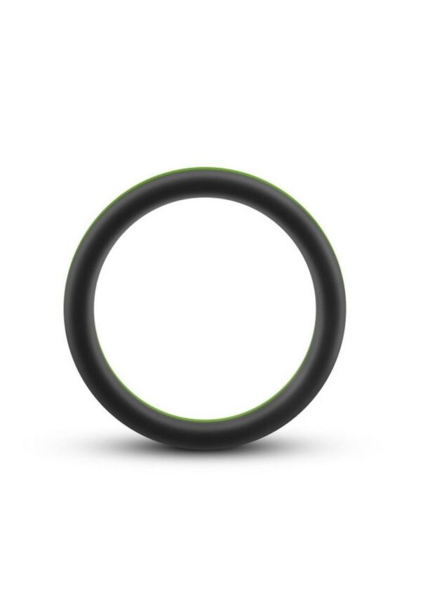 Performance Silicone Go Pro Cock Ring - Black/Green - Image 3