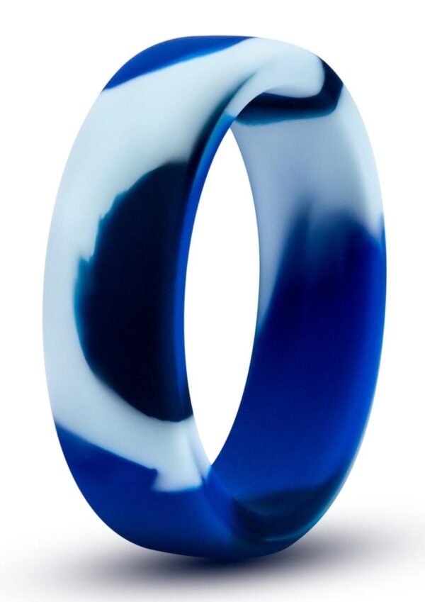 Performance Silicone Camo Cock Ring - Blue Camouflage - Image 2