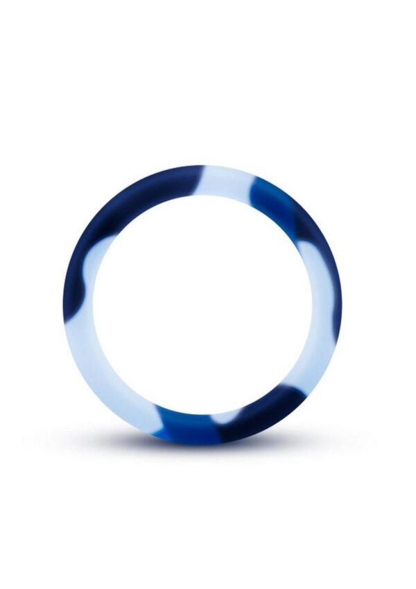 Performance Silicone Camo Cock Ring - Blue Camouflage - Image 3