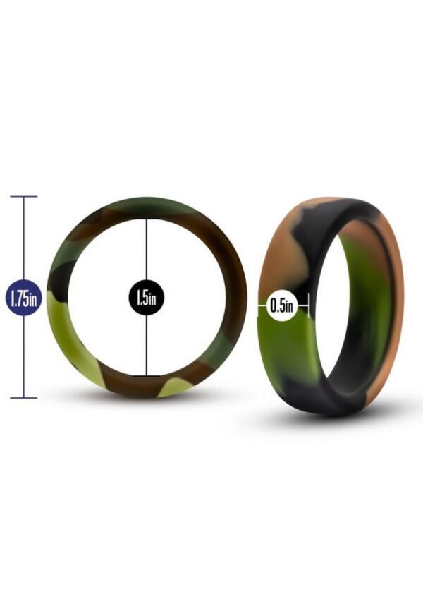 Performance Silicone Camo Cock Ring - Green Camouflage - Image 4