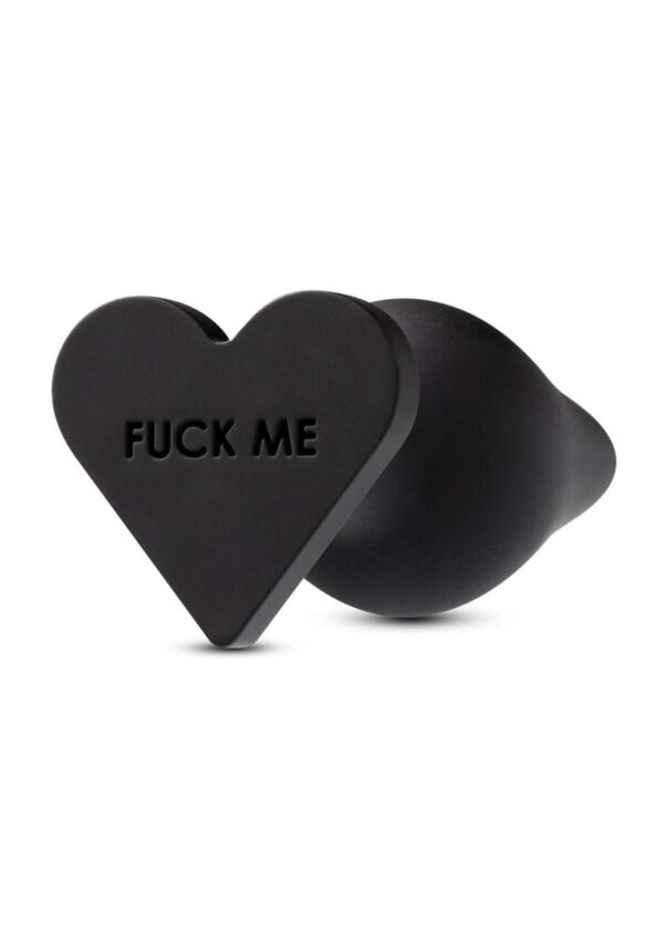 Temptasia Fuck Me Silicone Butt Plug - Black - Image 2
