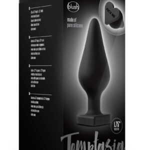 Temptasia Fuck Me Silicone Butt Plug - Black