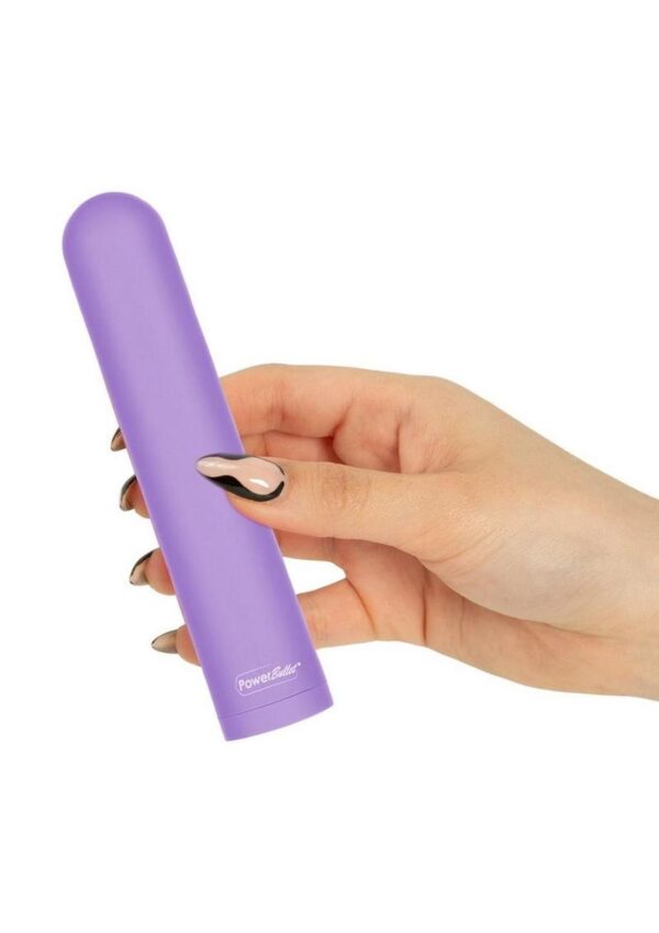 PowerBullet Eezy Pleezy Rechargeable Vibrator 5in - Purple - Image 3