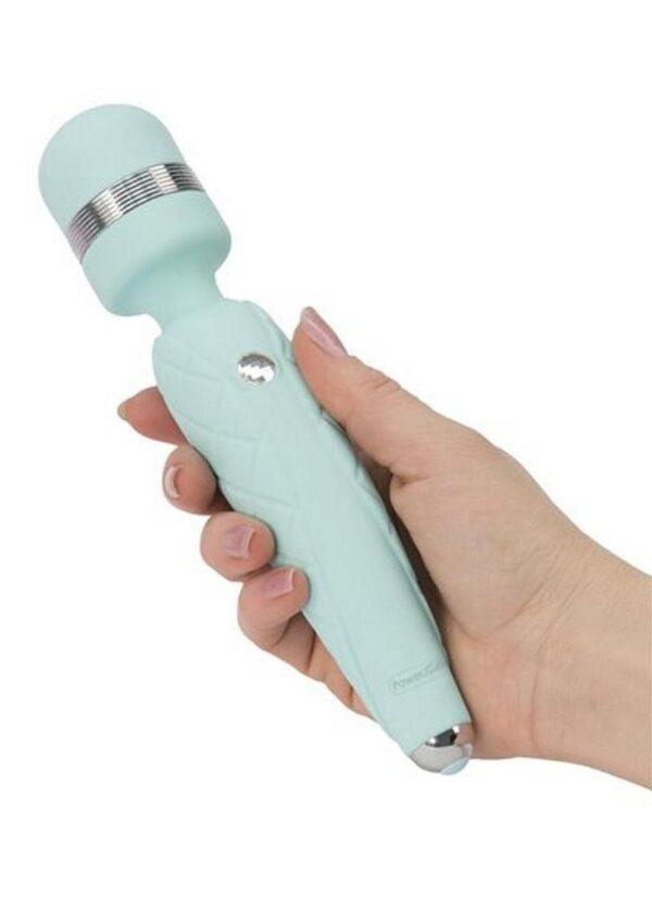 Pillow Talk Cheeky Silicone Rechargeable Wand Massager - Teal - Image 3