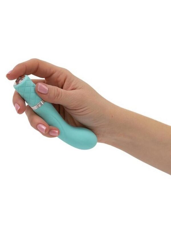 Pillow Talk Racy Silicone Rechargeable G-Spot Mini Vibrator - Teal - Image 3