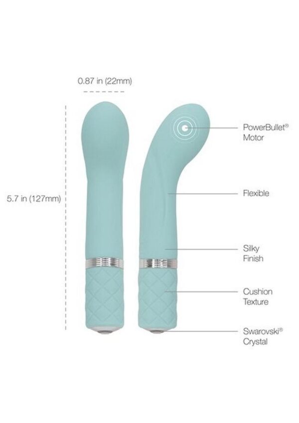 Pillow Talk Racy Silicone Rechargeable G-Spot Mini Vibrator - Teal - Image 4