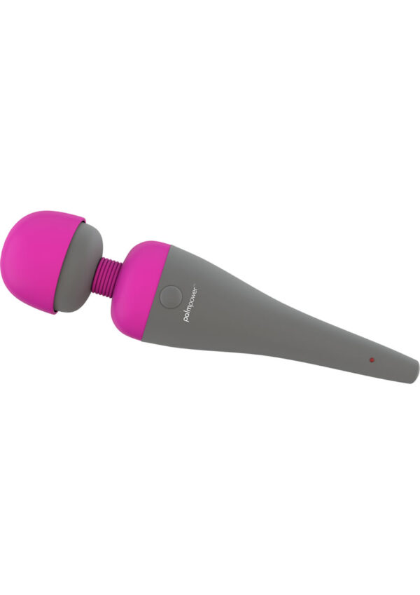 PalmPower Body Silicone Wand Massager - Gray/Pink - Image 2