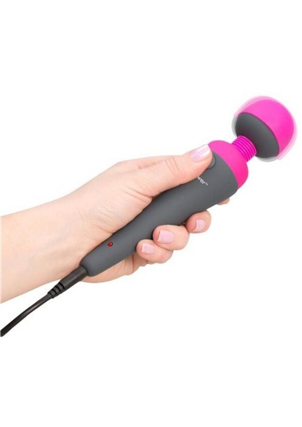 PalmPower Body Silicone Wand Massager - Gray/Pink - Image 4