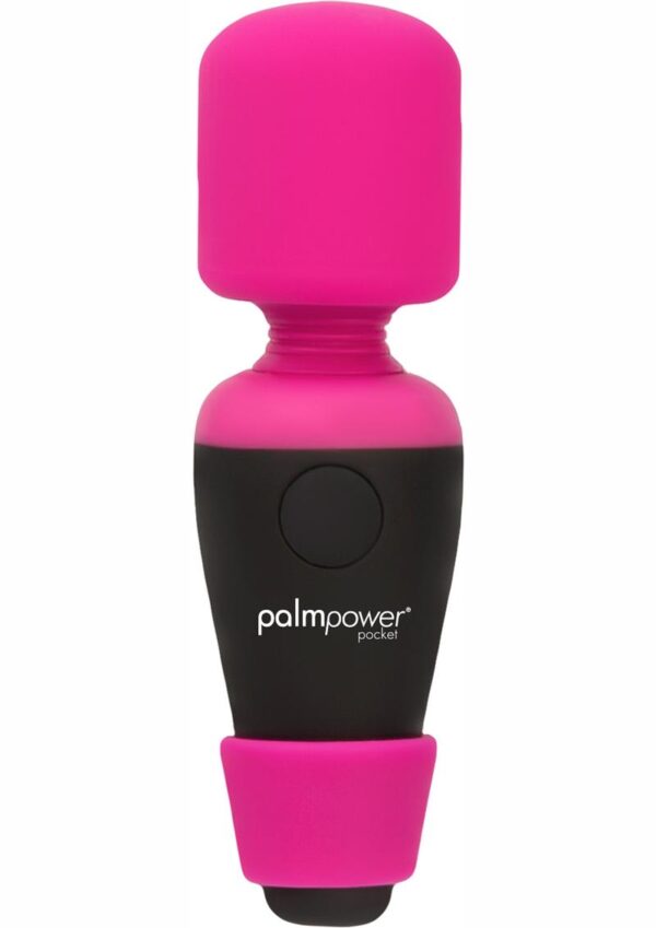 PalmPower Pocket Silicone Rechargeable Mini Wand Massager - Pink - Image 2