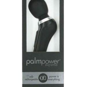 PalmPower Extreme Rechargeable Wand Massager - Black