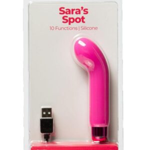 PowerBullet Sara`s Spot 10 Function Rechargeable Silicone Vibrating Bullet - Pink