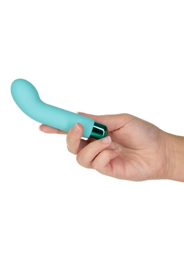PowerBullet Sara`s Spot 10 Function Rechargeable Silicone Vibrating Bullet - Teal - Image 3