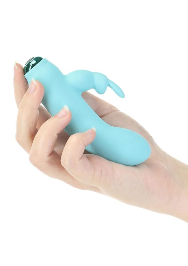 PowerBullet Alice`s Bunny Silicone Rechargeable Rabbit Vibrator- Teal - Image 3