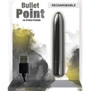PowerBullet Bullet Point Rechargeable Vibrator - Black