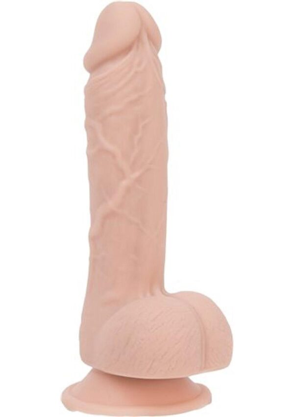 Addiction Toy Collection Mark Silicone Dildo with Balls 7.5in - Vanilla - Image 2