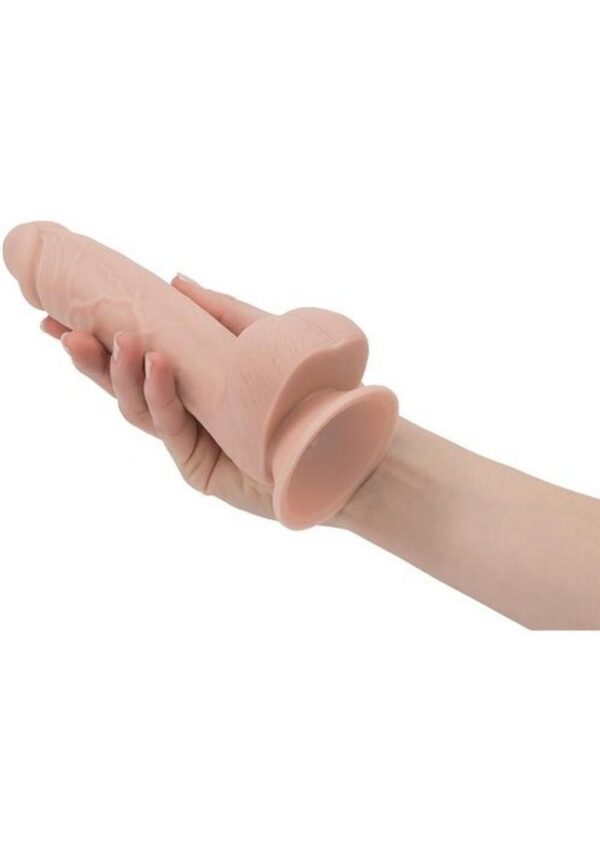 Addiction Toy Collection Mark Silicone Dildo with Balls 7.5in - Vanilla - Image 3