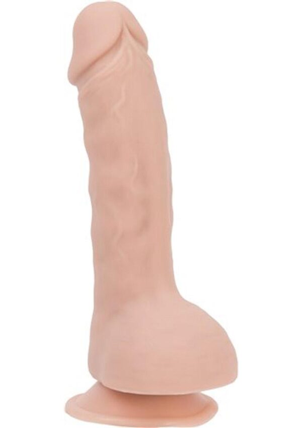Addiction Toy Collection Brad Silicone Dildo with Balls 7.5in - Vanilla - Image 2