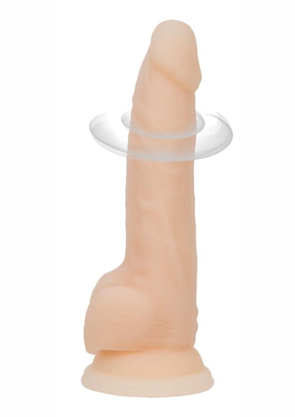 Naked Addiction Silicone Rechargeable Vibrating and Rotating Dildo 8in - Vanilla - Image 2
