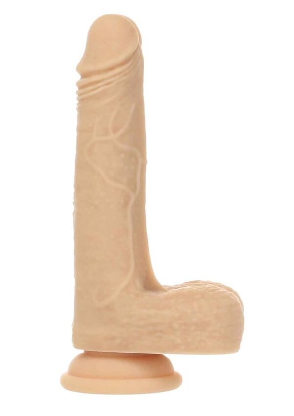 Naked Addiction Silicone Rechargeable Thrusting, Vibrating, and Rotating Dildo 7.5in - Vanilla - Image 2